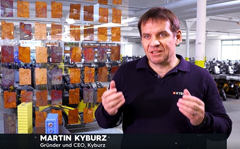 Kyburz Battery Recycling Source: 3Sat Television